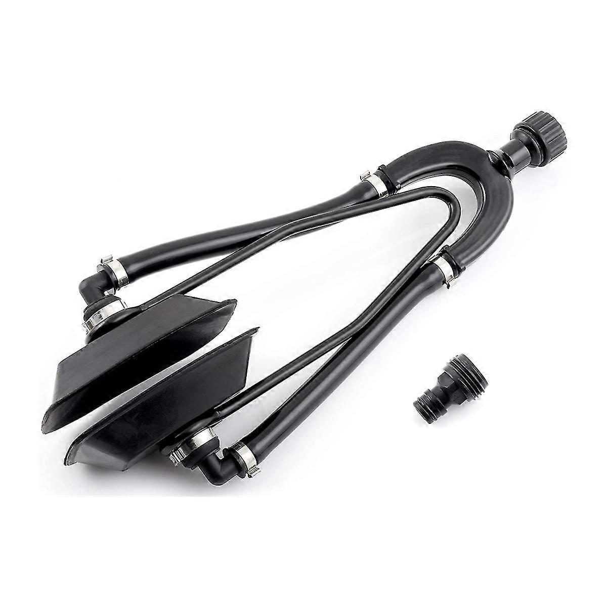 Dual feed motor flusher for boat marine engine flushes sand rectangular muff