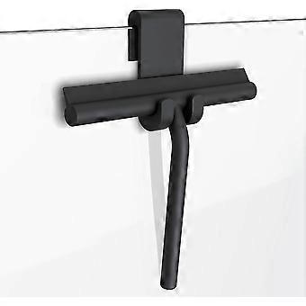 1 pz (nero) tergicristallo con gancio per appendere - trattore doccia - tergicristallo doccia - estrattore doccia - estrattore doccia - antiscivolo - tergicristallo doccia