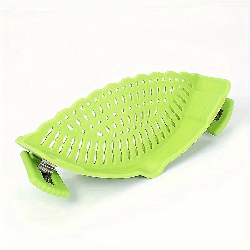 Silicone Food Strainer Clip-On Kitchen Colander for Pasta, Meat, Grease, Skimmer and Sieve Snaps onto Bowls, Pots, and Pans - Easy Draining Tool for C