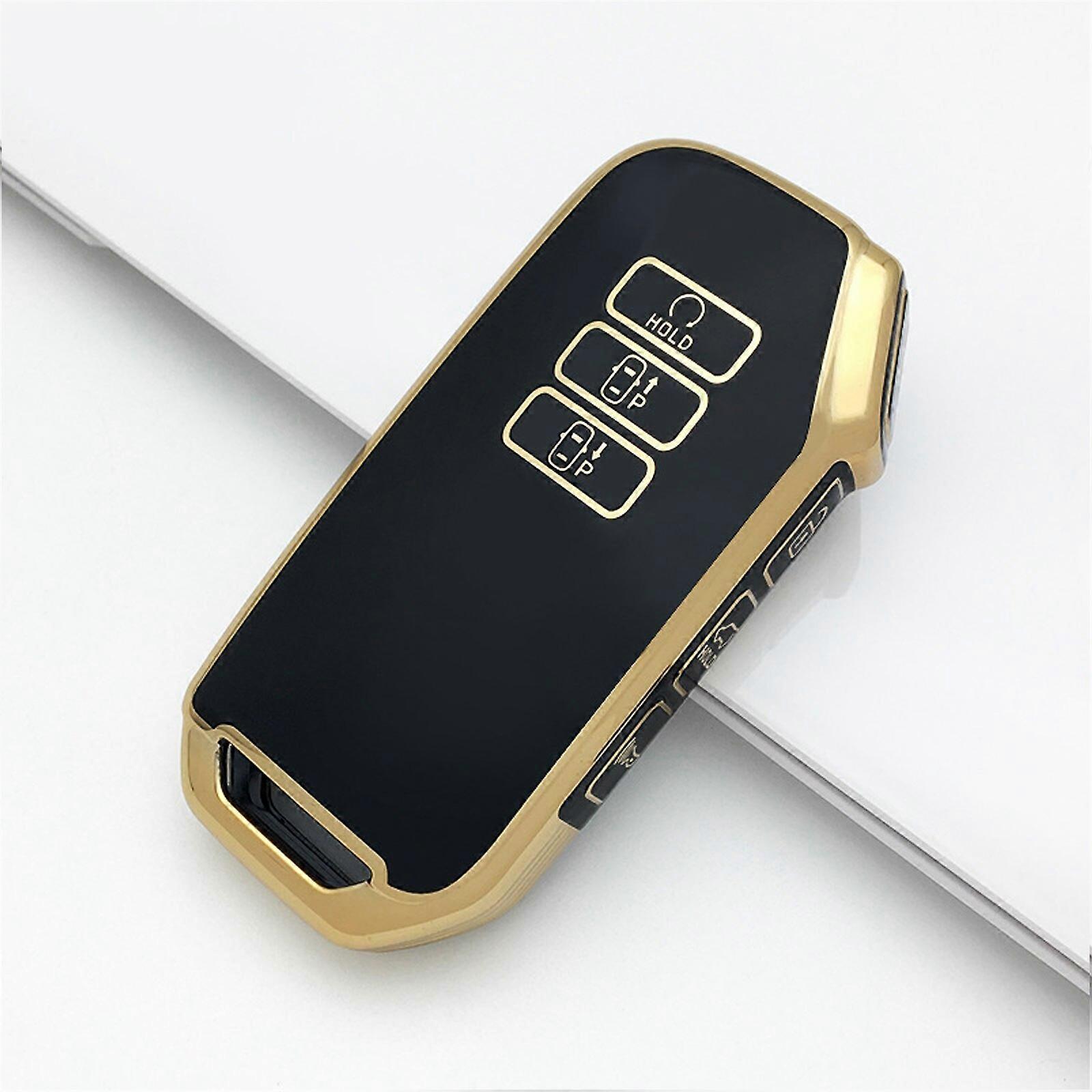 7 Button Car Remote Key Case Cover Shell For Kia Sorento MQ4 2020 2021 Kawa K7 Premium TPU Gold Edge Key Shell Bag Key Cover