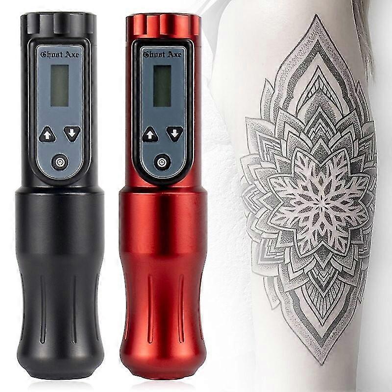 Bärbar trådlös tatuering penna maskin 2000mah batteripaket bärbar ledd digital display professionell tatuering utrustning