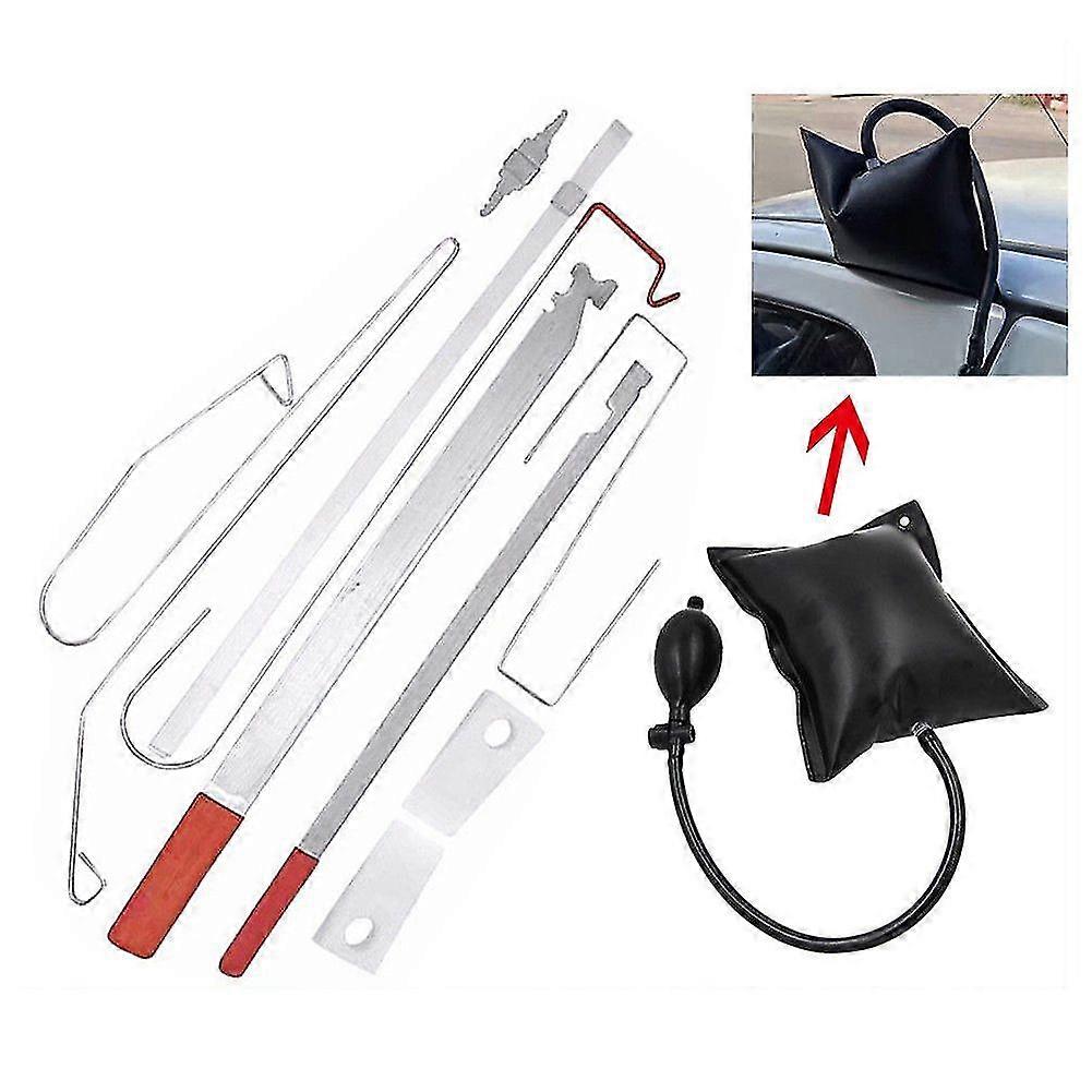 Car Door Lock Out Emergency Open Unlock Key Tools Kit + Black Air Pump Universal-B16