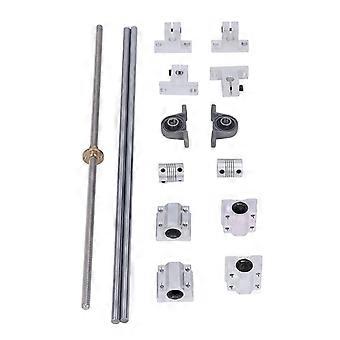 T8 Spindelkupplungssatz 450 mm horizontale optische Achsen 8 mm Doppelschienenwellen-Linearbewegungssatz