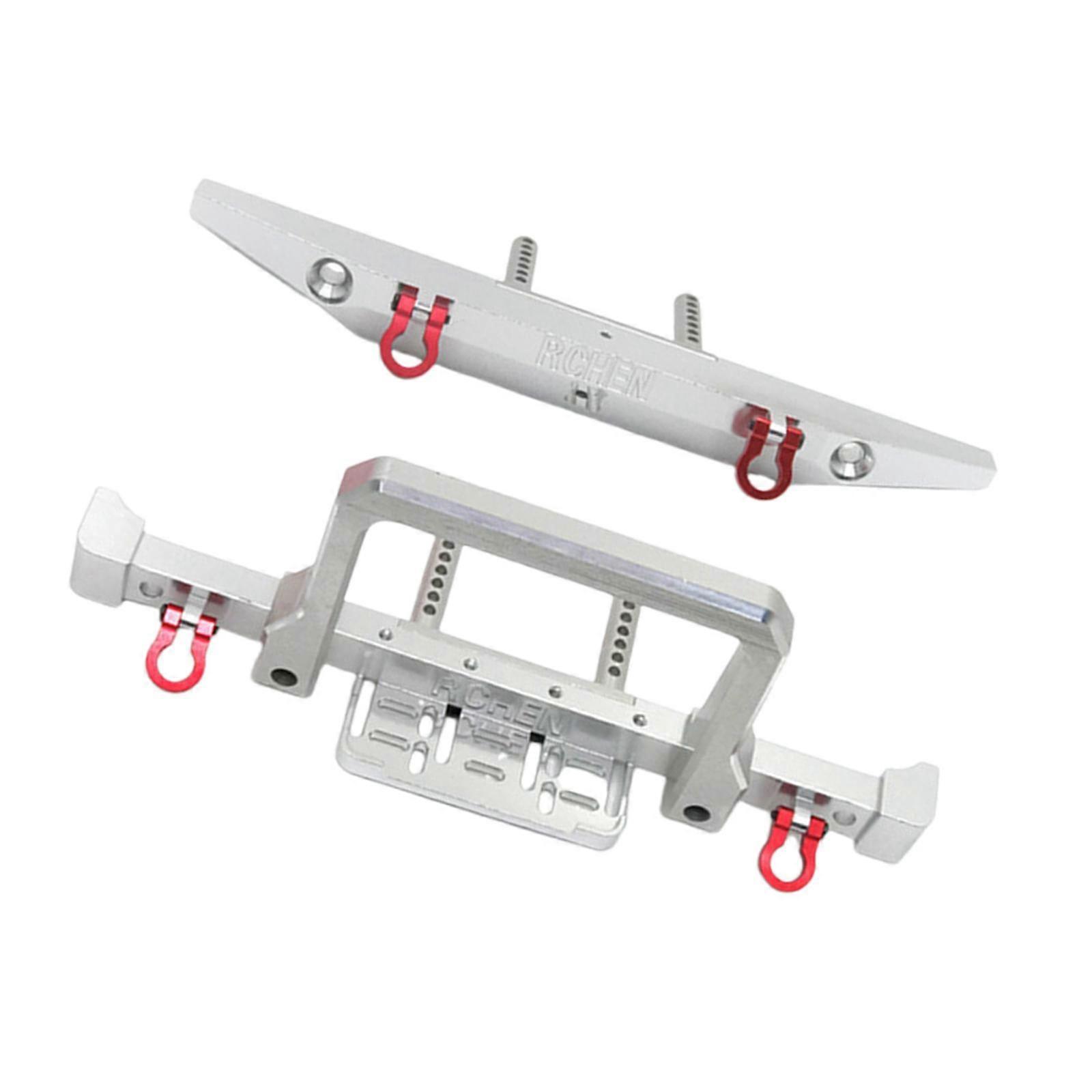 RC Front Rear Bumper Pro for MN999 MN222 SCX10 90046 90047 RC Car Model argent