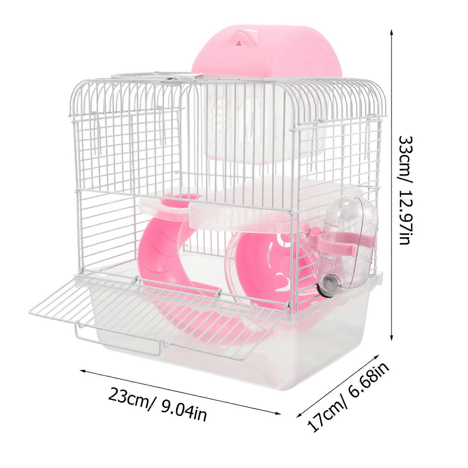 Double Layer Rat Cage Hamster Cage Rat Wire Cage Large Space Dwarf ...
