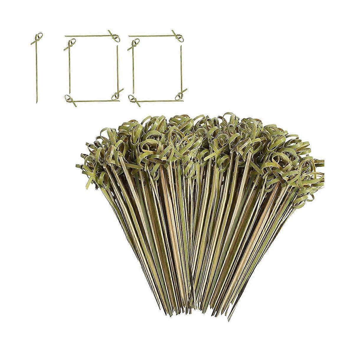 200 Pcs Bamboo Cocktail Sticks Bulk Decoration,4.7 Inch Bamboo Fruit Kabob Skewers Food Picks Bambo