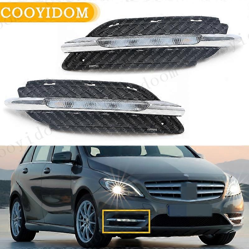 Car For Mercedes Benz W246 B class B180 B200 2011-2014 LED DRL Daytime Running light With Yellow Turn Signal Function