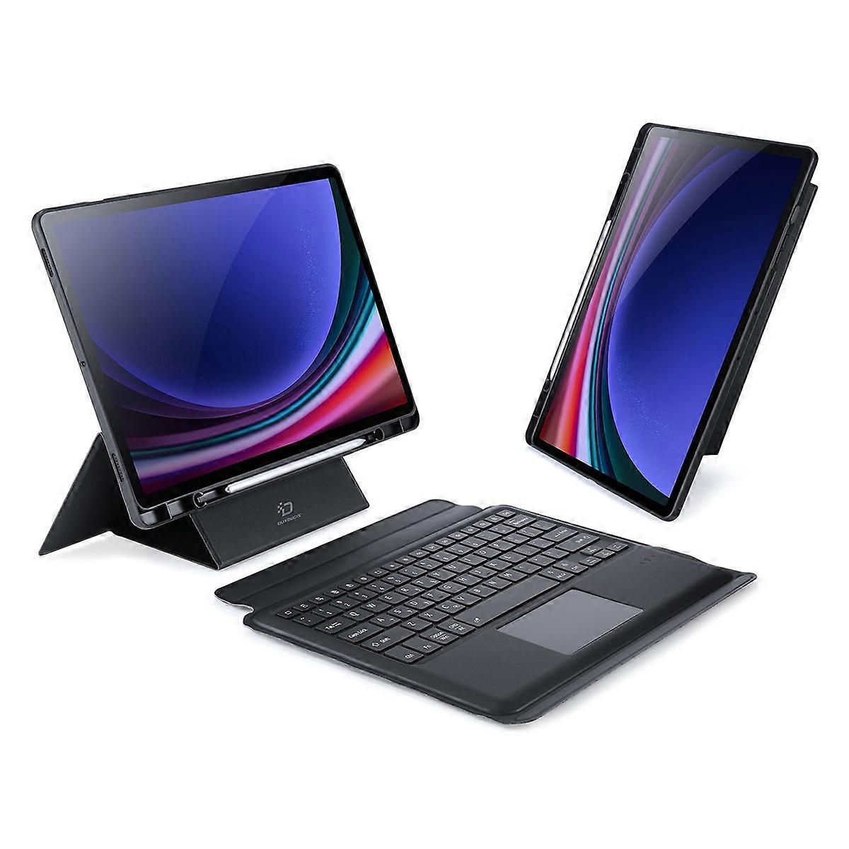 For Samsung Galaxy Tab S10 Plus Leather Tablet Case with Magnetic Detachable Keyboard