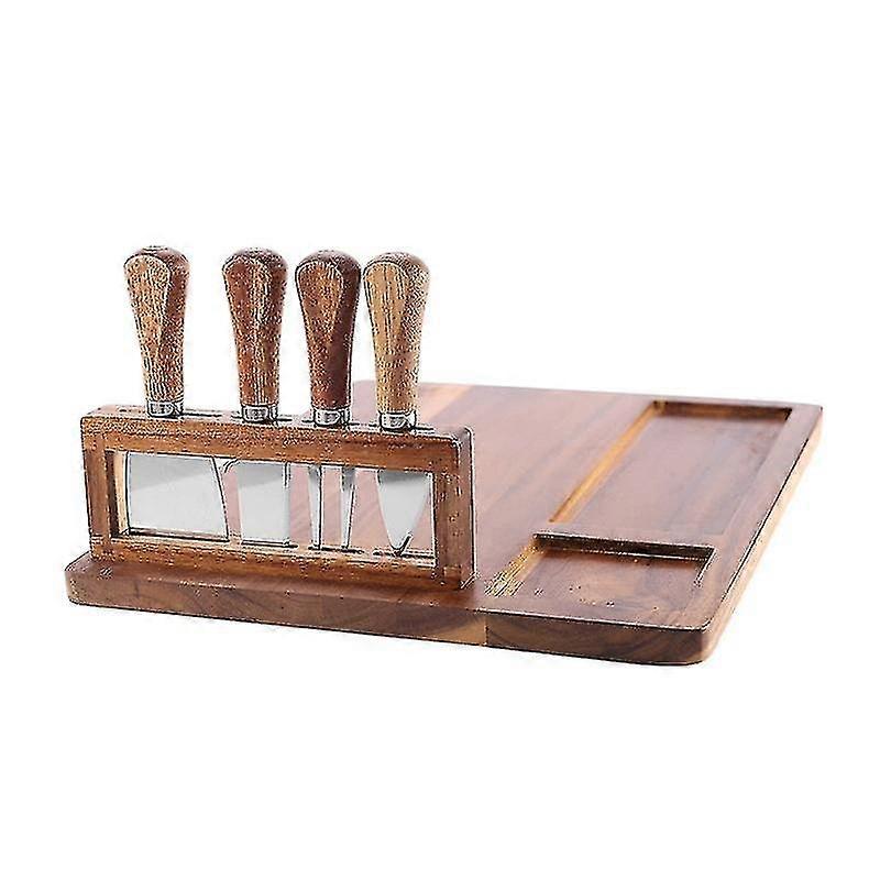 Holzkäse-Schneidebrett Käseschalen mit Messern