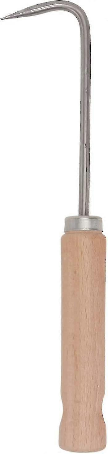 Handle Weeder Garden Weeding Tool: Stainless Steel Hand Garden Weeding Tool With Wood Handle For Outdoor Garden Digging Cultivator Weed Remover Tool