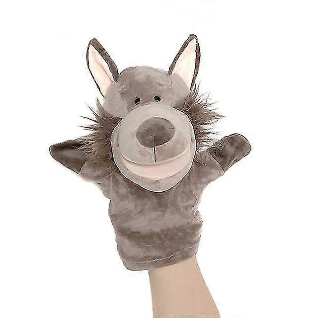 Animal hand finger puppet plushed doll educational baby toys fox bear shark simulator soft stuffed toys anime doll