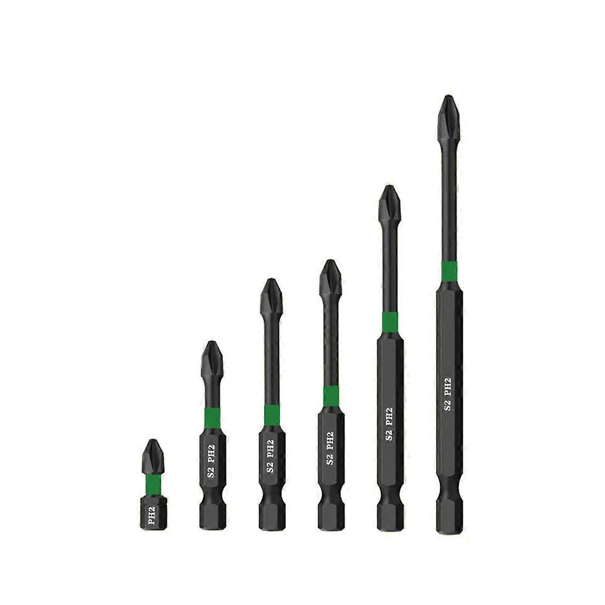 12 Pcs Magnetic Screwdriver Bit Set, S2 Alloy Steel Material Impact Screwdriver Bits, 1/4 Inch Hex