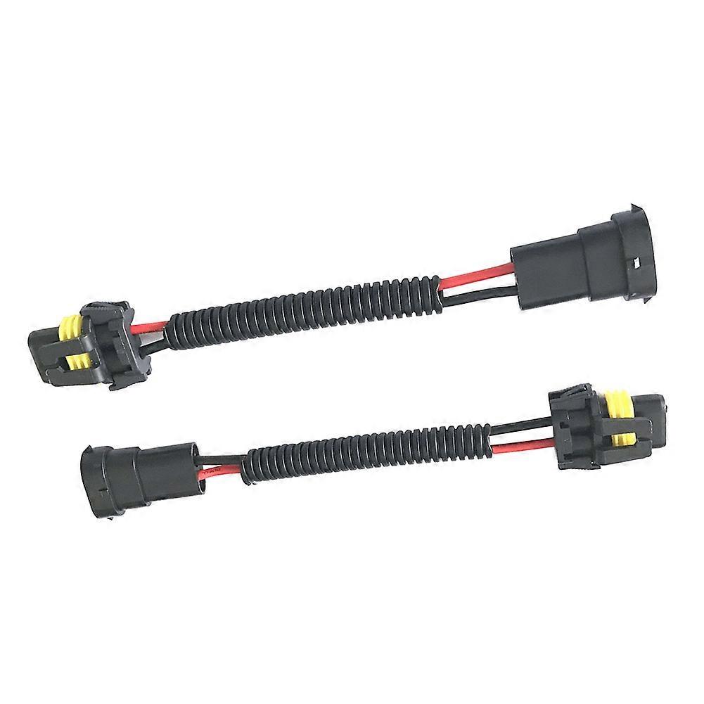 2/4pcs H11 Male to 9005 9006 Female Wiring Harness Adapter Socket for Headlight Classic Texture Headlight Connector Fuse Socket