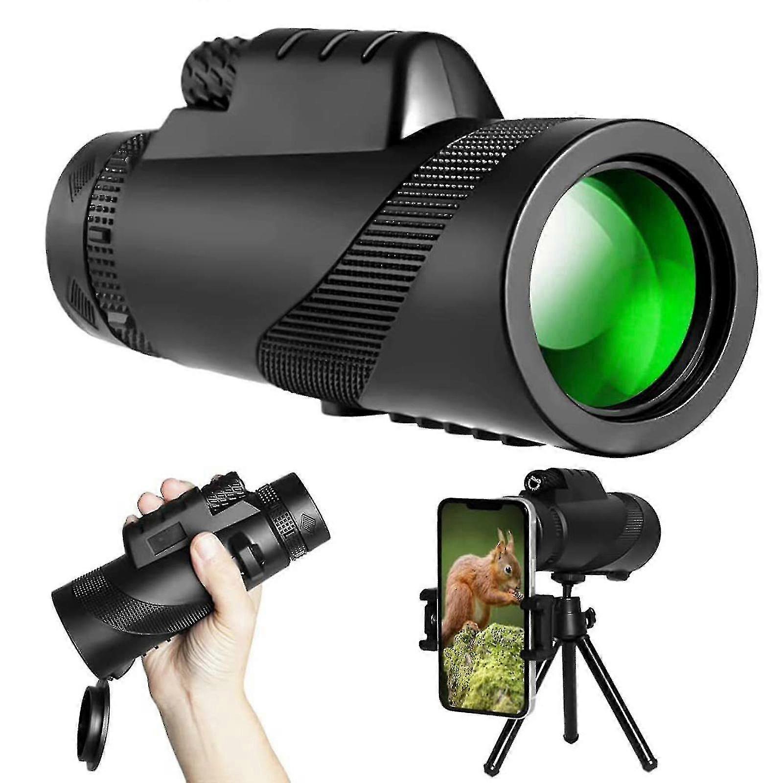 80x100 High Power Monocular Telescope,compact & Portable High Definition Monocular For Adults With Low Night Vision,high Powered Telescope With Smartp