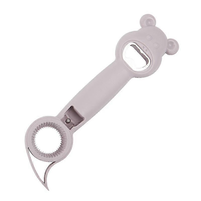 4-in-1 Bottle Opener Cartoon Bear Multi-purpose Can Jar Opener Wine Lid Opener Bottle Cap Screwing Device Kitchen Bar Accessorie