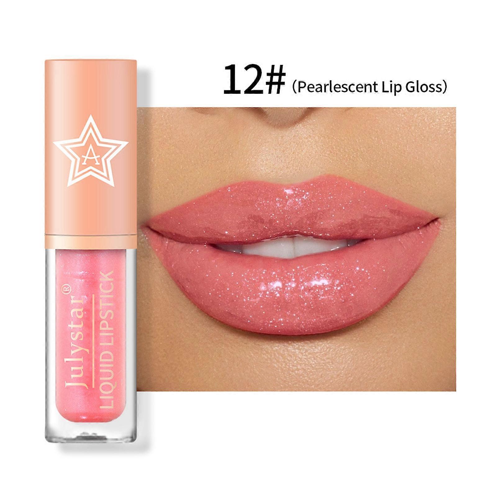 Velvet & Pearlescent Non-Fading Lips Gloss Non-Sticky Cup Long Lasting Lipstick for Thanksgiving Christmas Gift