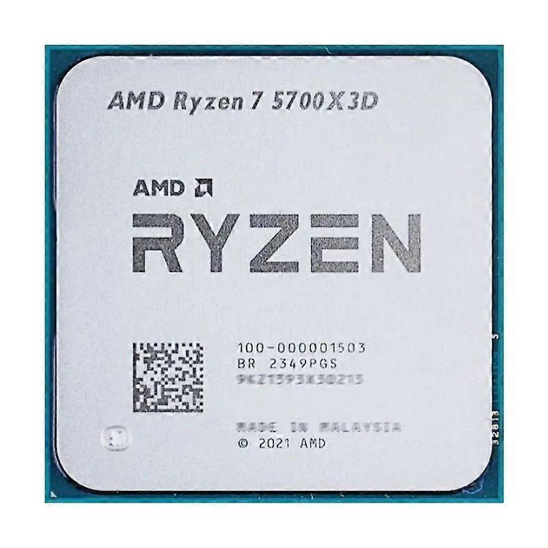 Ryzen 7 5700X3D CPU - Socket AM4 8 Cores 16 Threads 3.4 GHz 4.5 GHz Turbo 96MB L3 Cache 105W TDP.