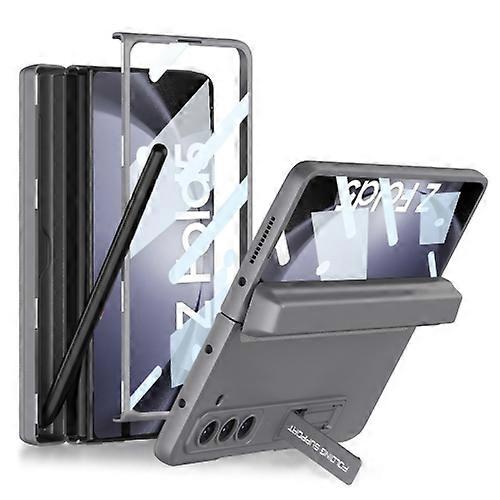 For Samsung Galaxy Z Fold5 GKK Integrated Magnetic Full Coverage Phone Flip Case with Pen Box