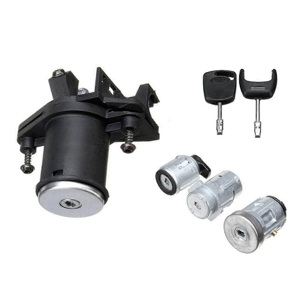 Cylinder Switch Lock Kit Lock Door Lock Ignition Bucket Switch Car for Fiesta 2001-2008 2S61-A2205