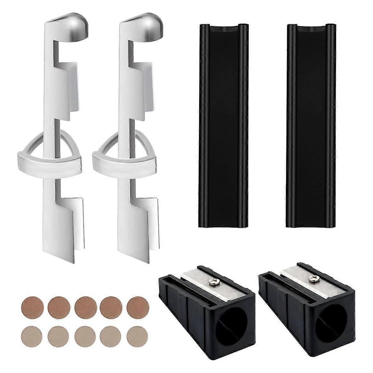 Billiard Cues Repair Kit, 2 Cue Clamps, 10 Cue Tips, 2 Pool Ball Shapers, 2 Cue Tips Trimmers Billi