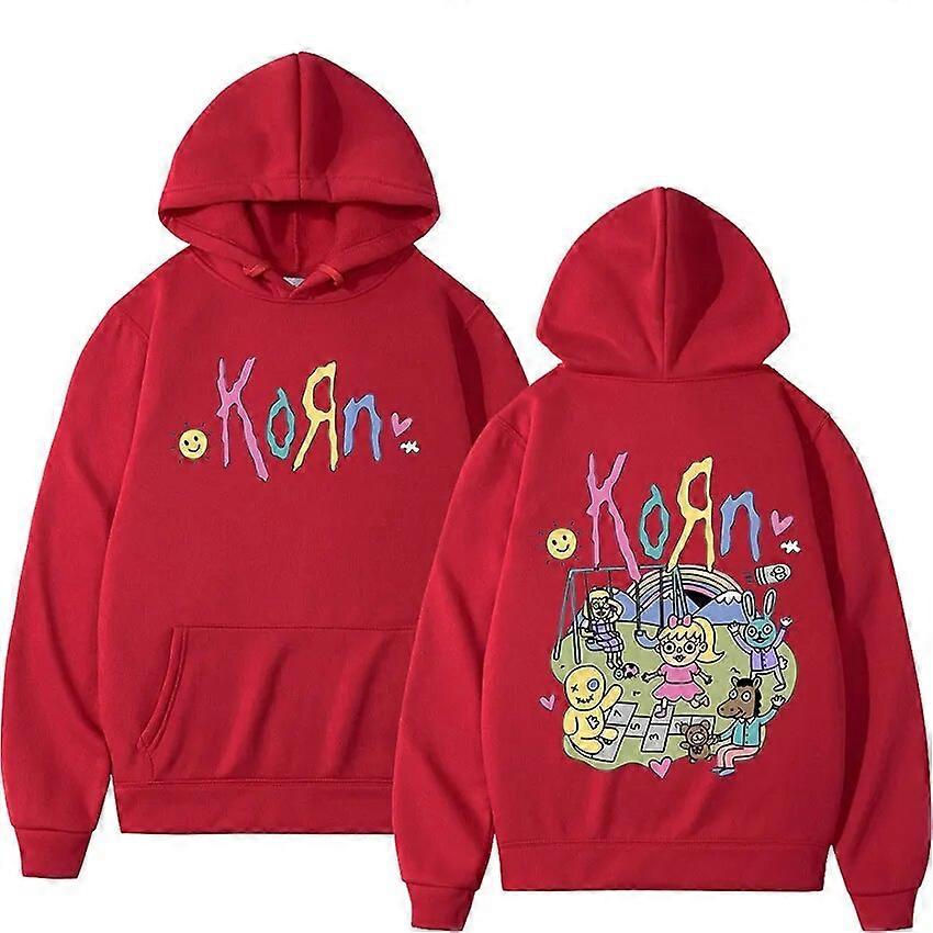 Korn Cartoon Rock Band Music Album Hoodie Men Women Vintage Hip