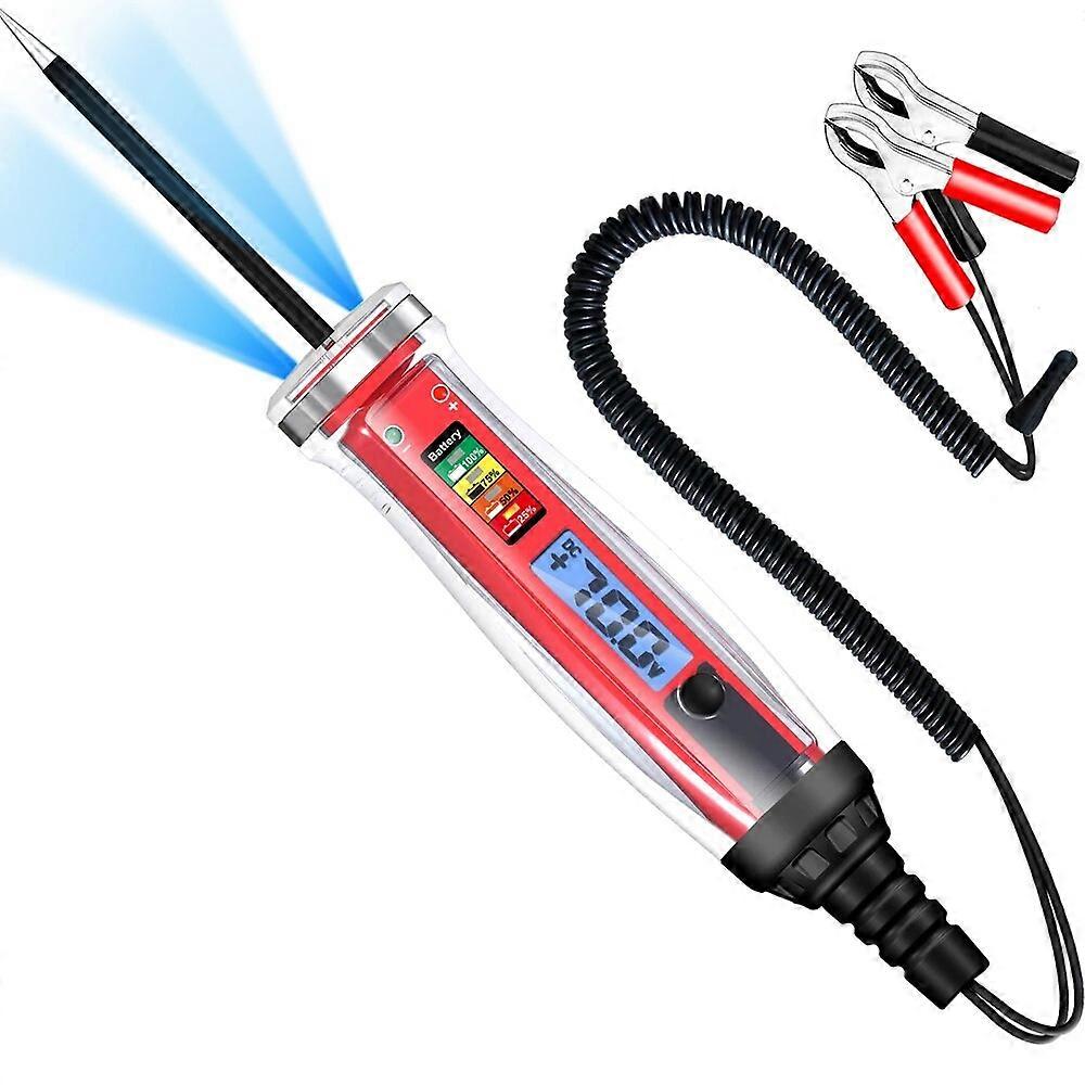 Electrical Test Pen Bipolar Automotive Wiring Tester Digital LCD Automobile Power Tester 1-75V Car Power Tester Repairing Tools