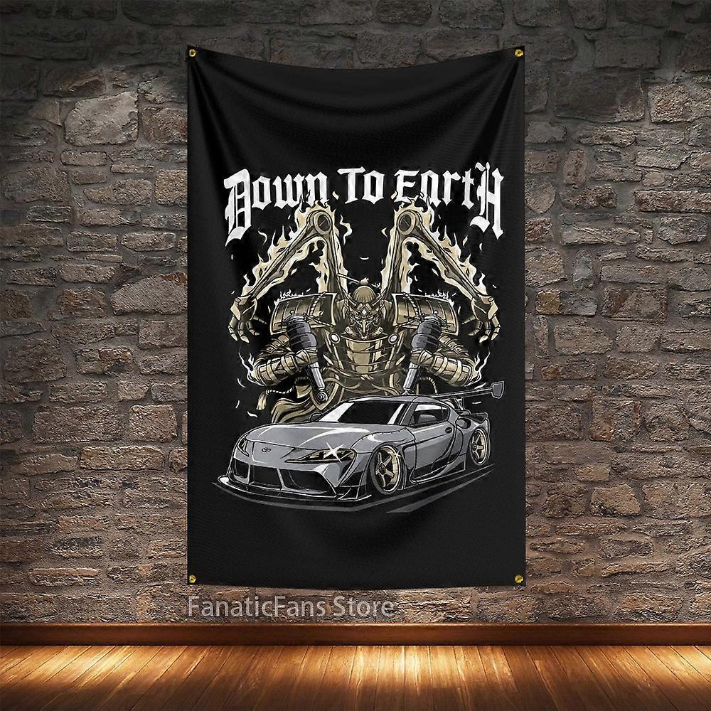 JDM MODIFIED Skyline r34 r35 Flag Polyester Digital Printing CAR Flagge Banner For Decoration