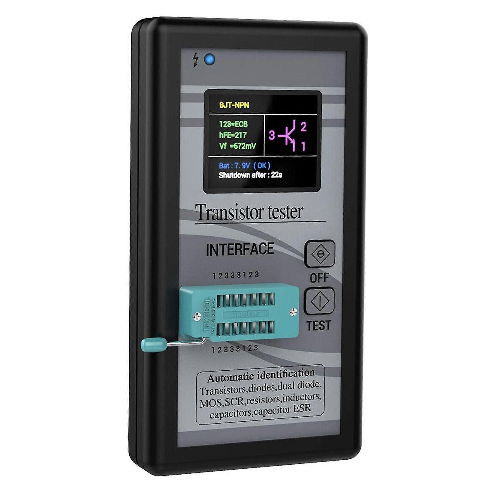Digitaler Transistortester - Widerstandskapazitätsmesser, automatischer Checker mit TFT-Farbdisplay