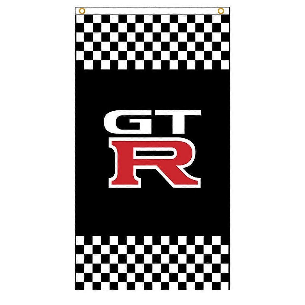 3x5fts GTR Vertical Checkered Flag