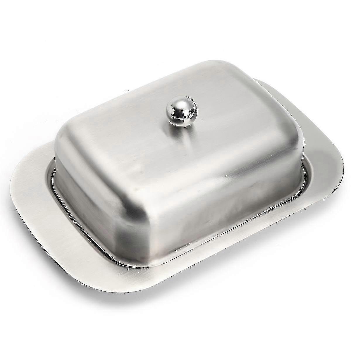 smørrett, rustfritt stål smørrett med lokk