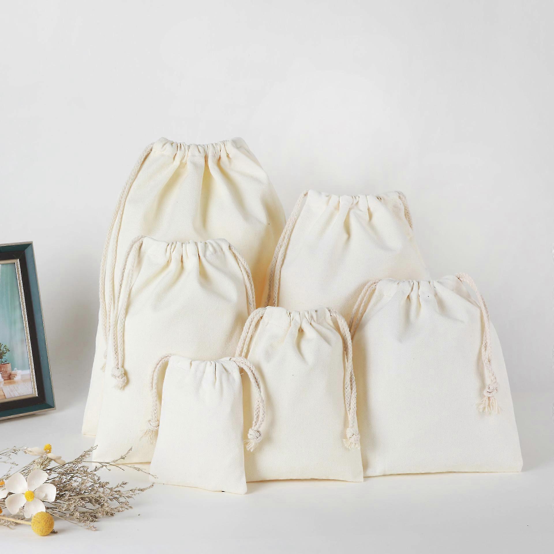 Dust-proof Drawstring Storage Pouch Bag(3 Pcs, White)