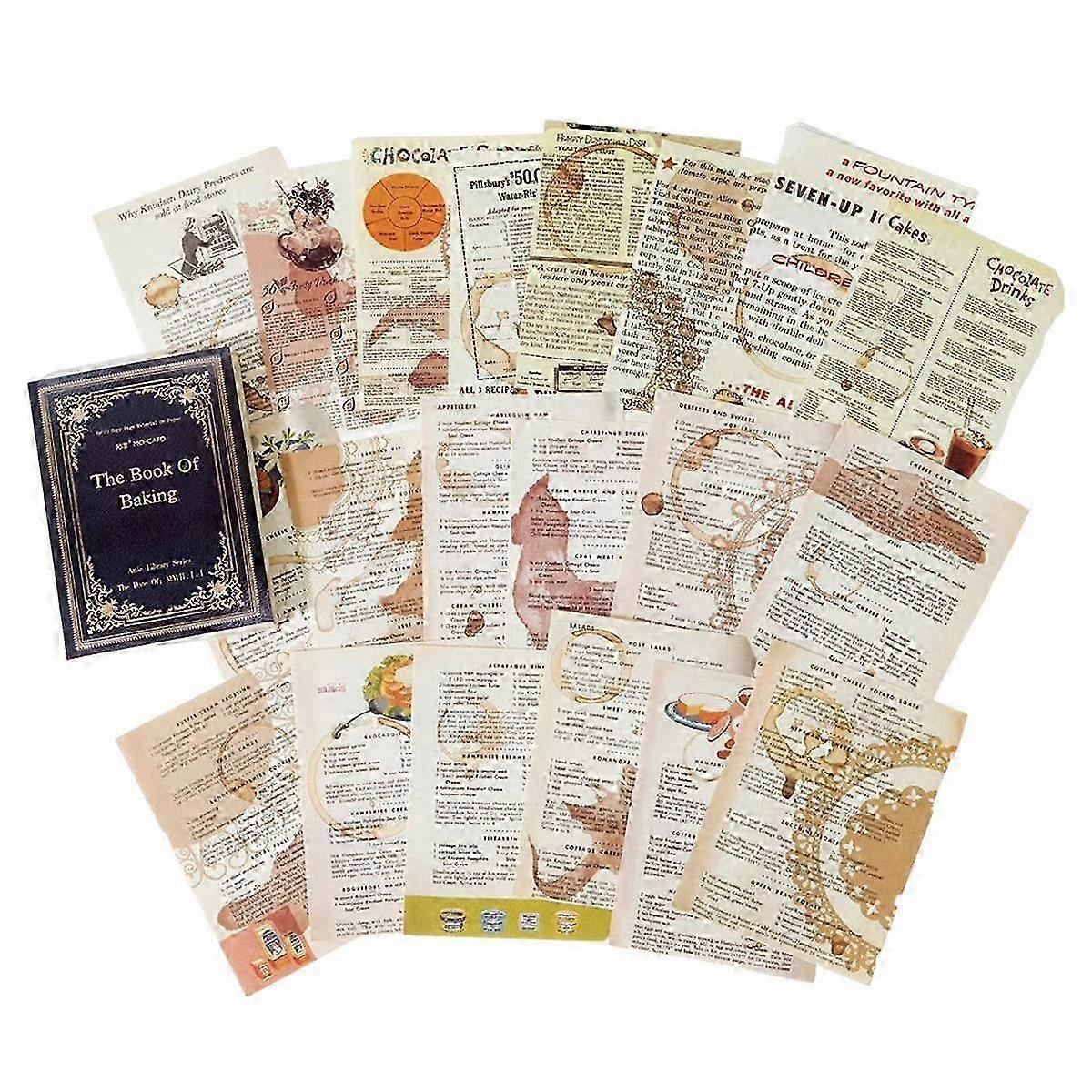 Retro Trace Book Page Material Paper Old Book Page Text Old Newspaper Decorative Material Paper Baking