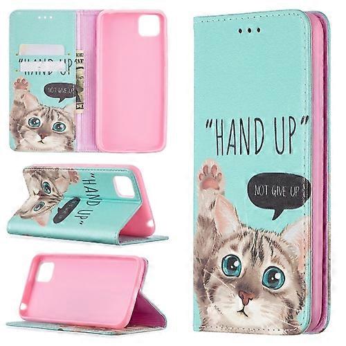 For Huawei Y5p Colored Drawing Pattern Invisible Magnetic Horizontal Flip PU Leather Phone Case