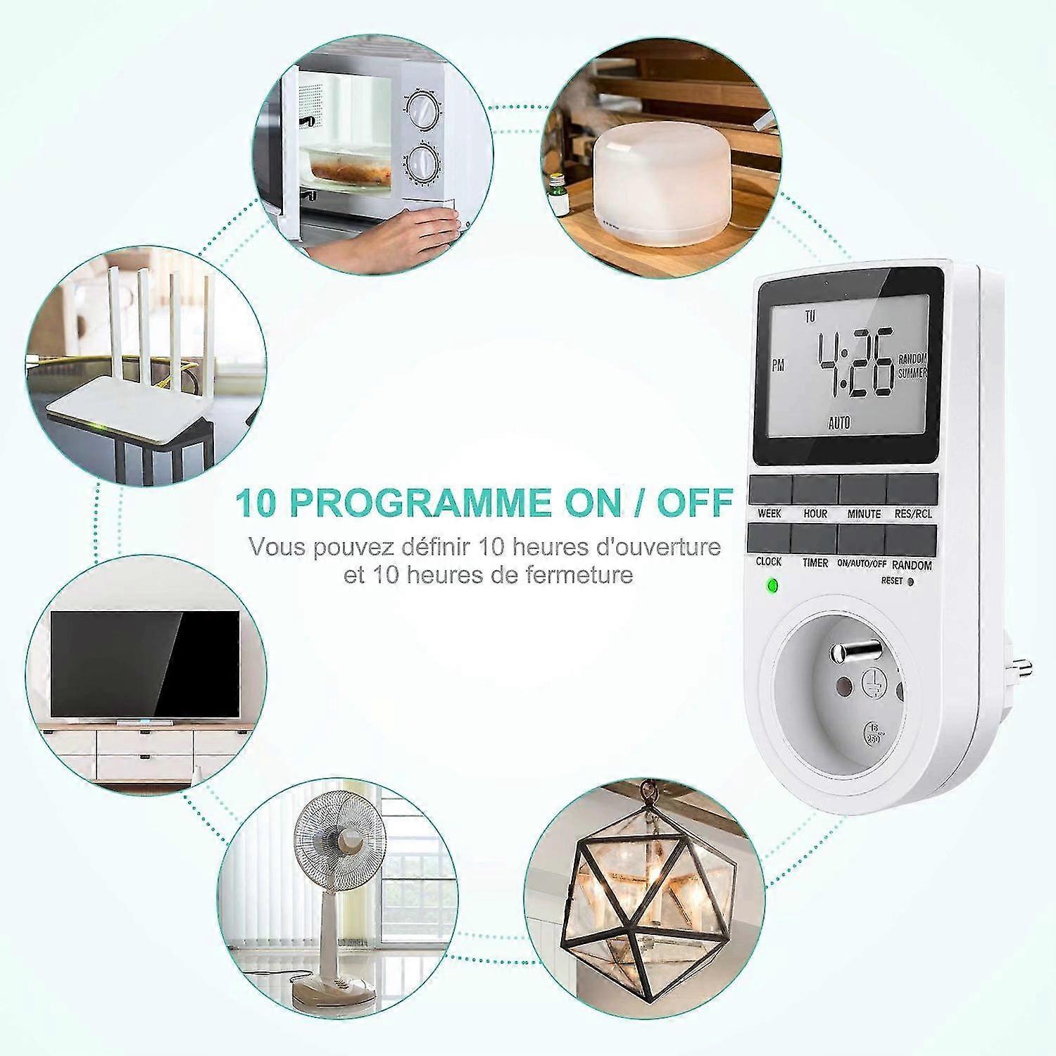 Programmable Digital Socket With Lcd Display Weekly Digital Timer 12hr/24hr/7day Power Output