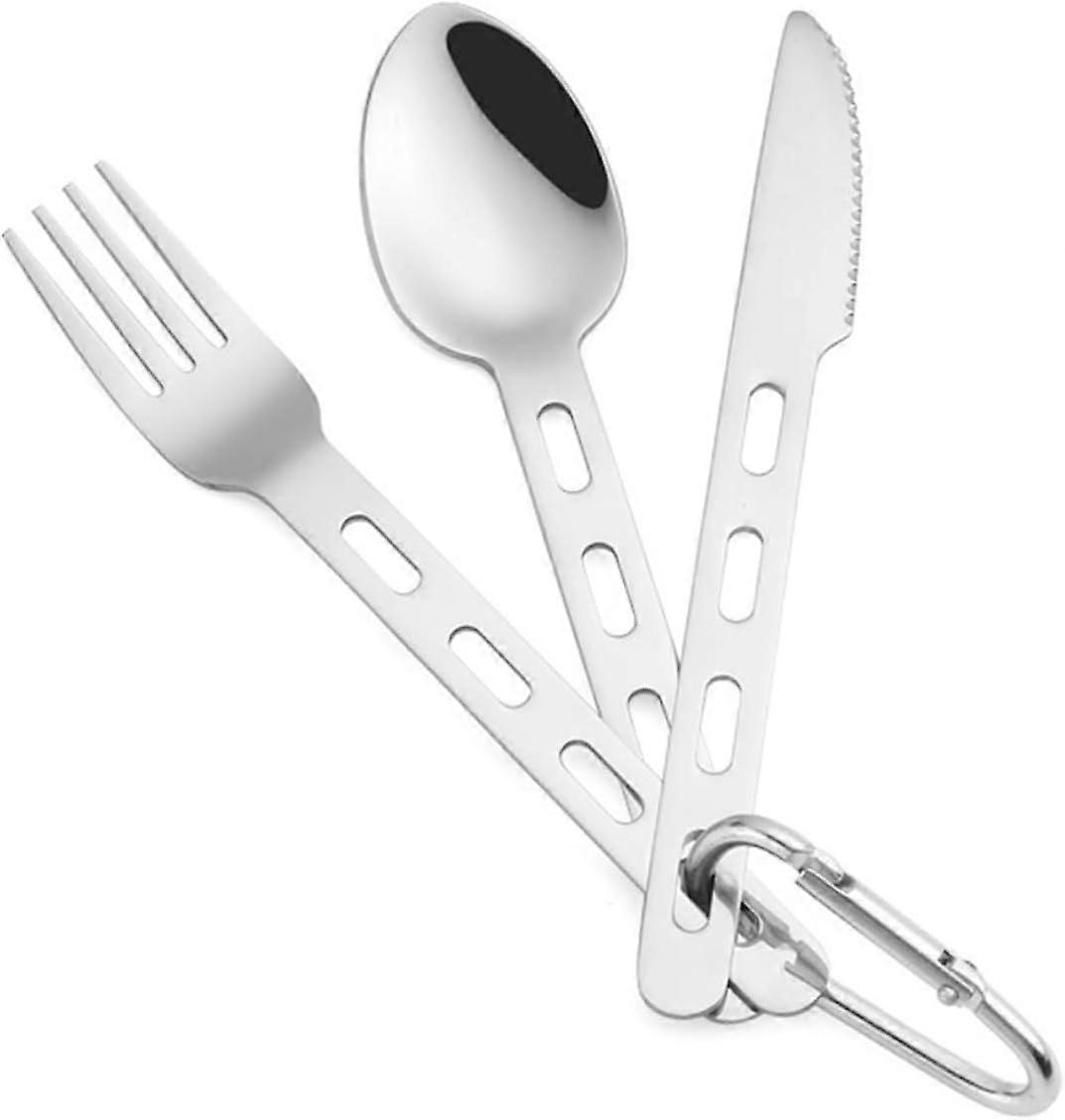 3 Sets Camping Utensils Reusable Cutlery Western Restaurant Tableware Camping Silverware Durable Dinnerware Durable Tableware