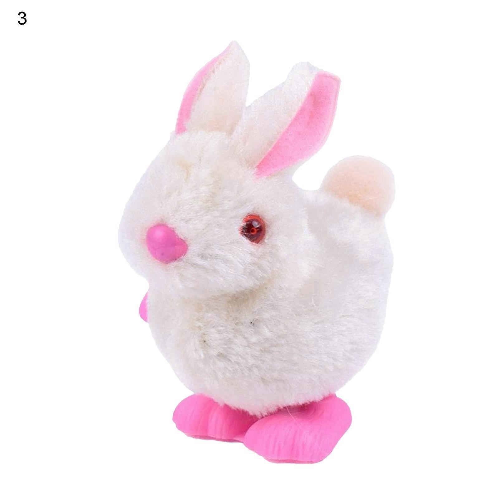 Adorable Rabbit Shape Clockwork Toy Decor Creative Cute Plastic Plush Toy Decor for Party