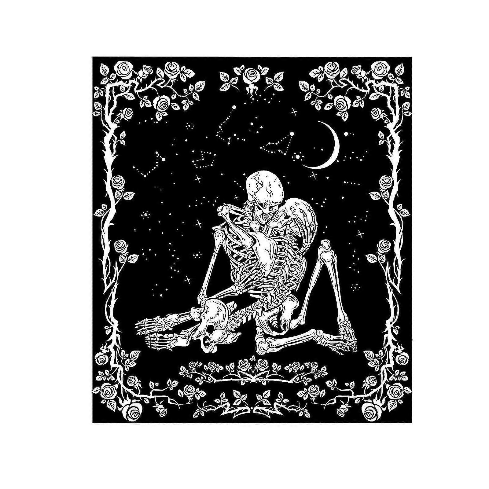 Tapestry Gobelin Tapestry Gobelin Skull Kissing Couple Tapestry