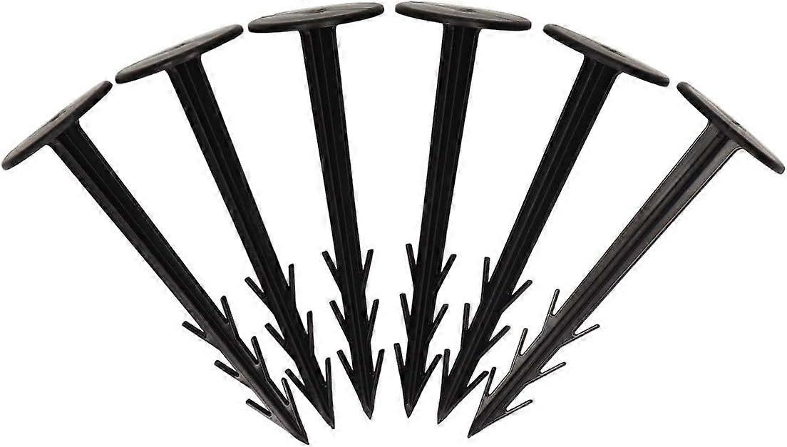 Pack of 100 Ground Stakes for Fixing Weed Control Cloth, or Mole Control Net Black