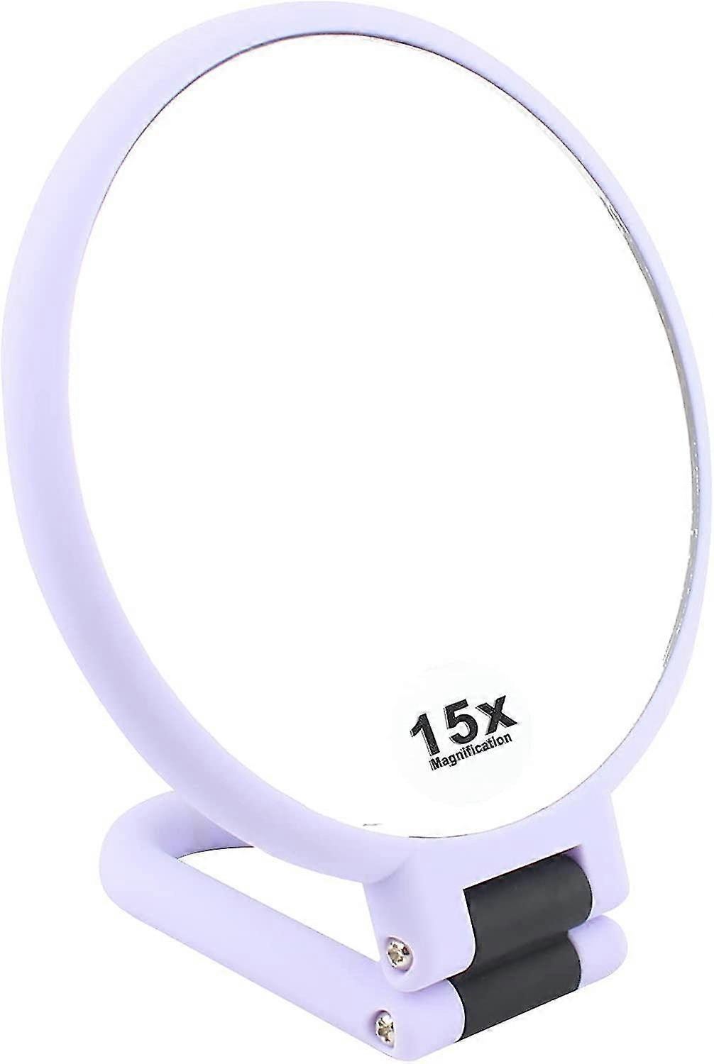 15x Magnifying Makeup Mirror, Magnifying Handheld Mirror, Travel Foldable Hand Held Mirror Portable Cosmetic Mirror -aqwg