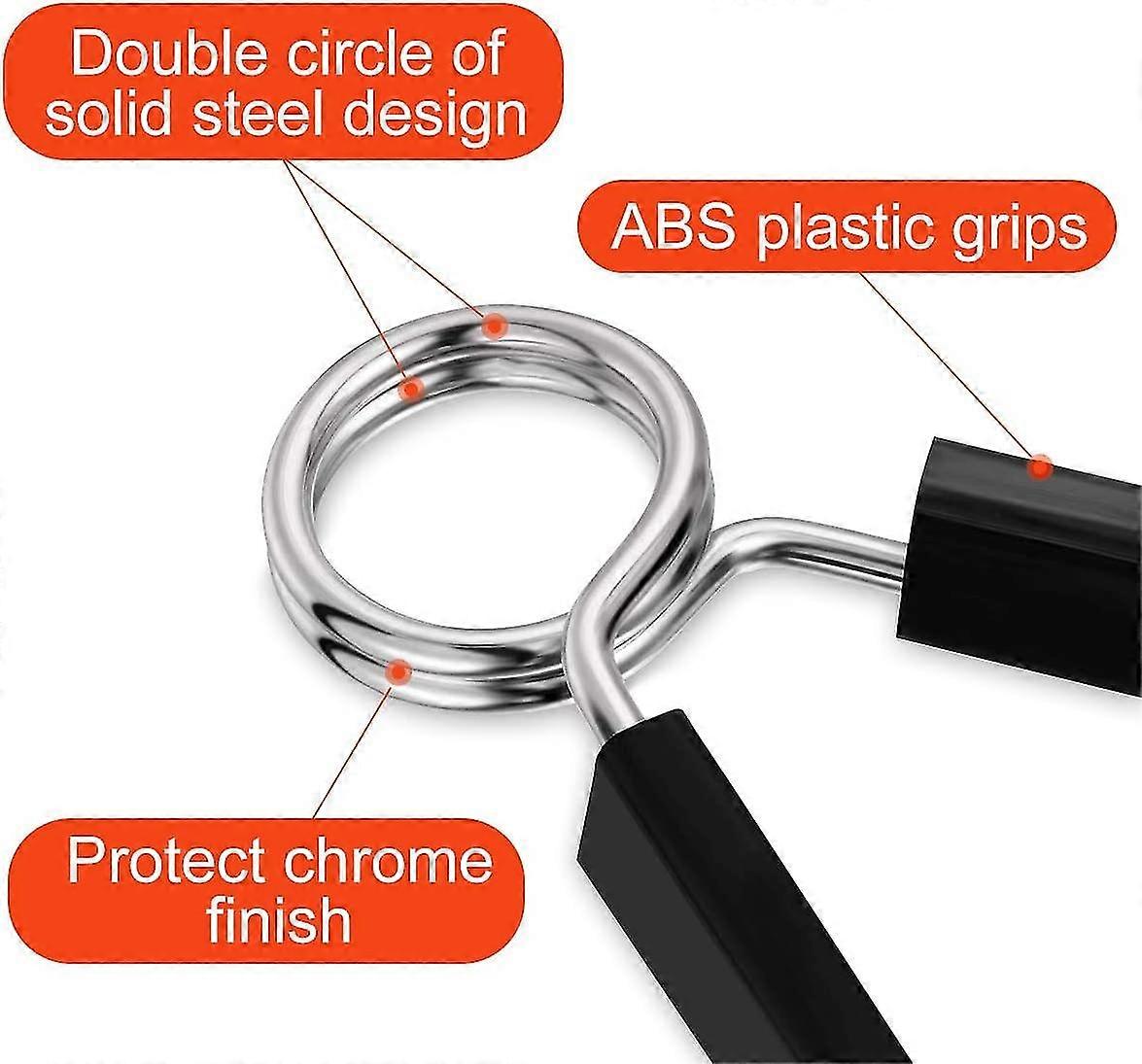 2/6 قطع رفع الأثقال التبعي الربيع كليب الياقات ، الوزن شريط مقاطع المشابك الحديد لشريط الوزن ومقابض الدمبل لرفع الأثقال قوة تراي