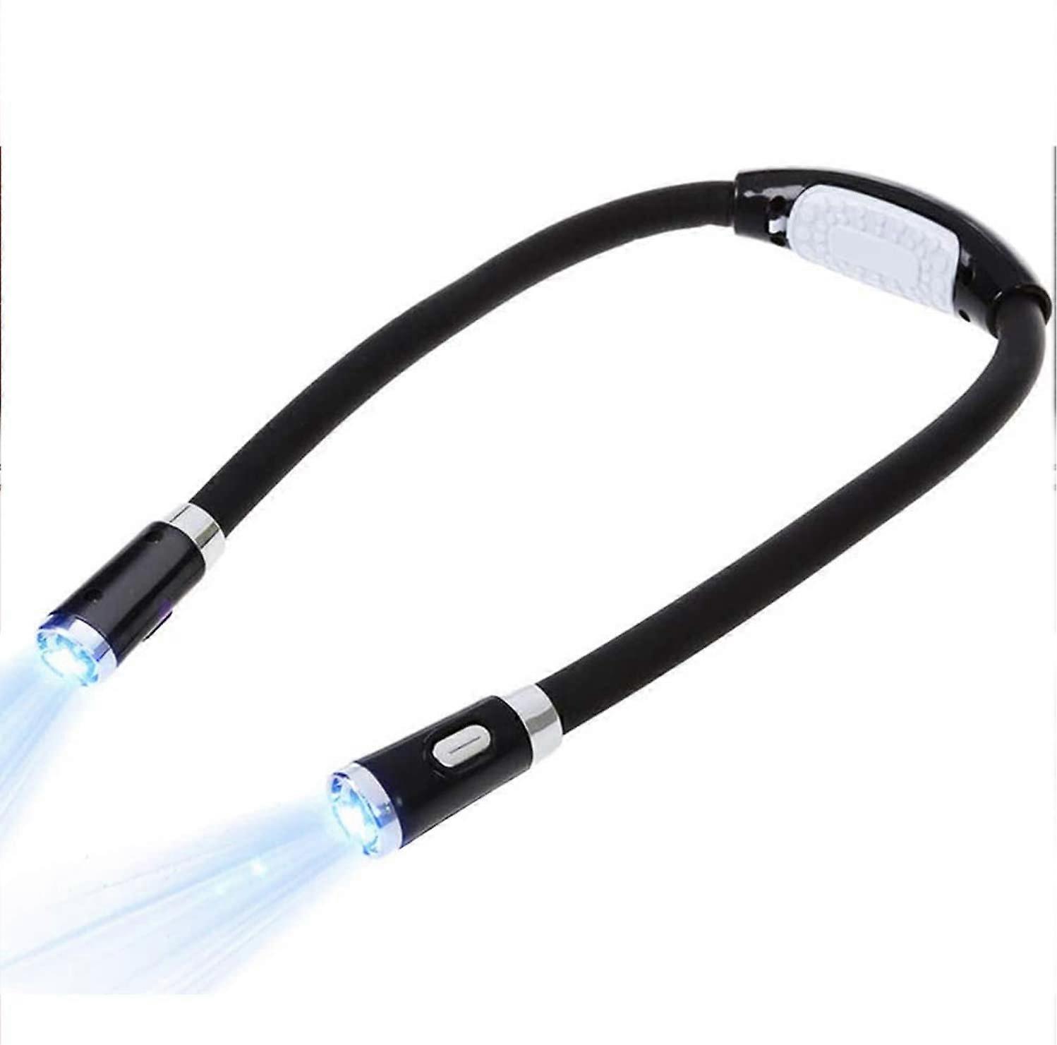 Neck Reading Light Book Light 4 LEDs 3 Patterns Neck Reading Light Hands-free Flashlight