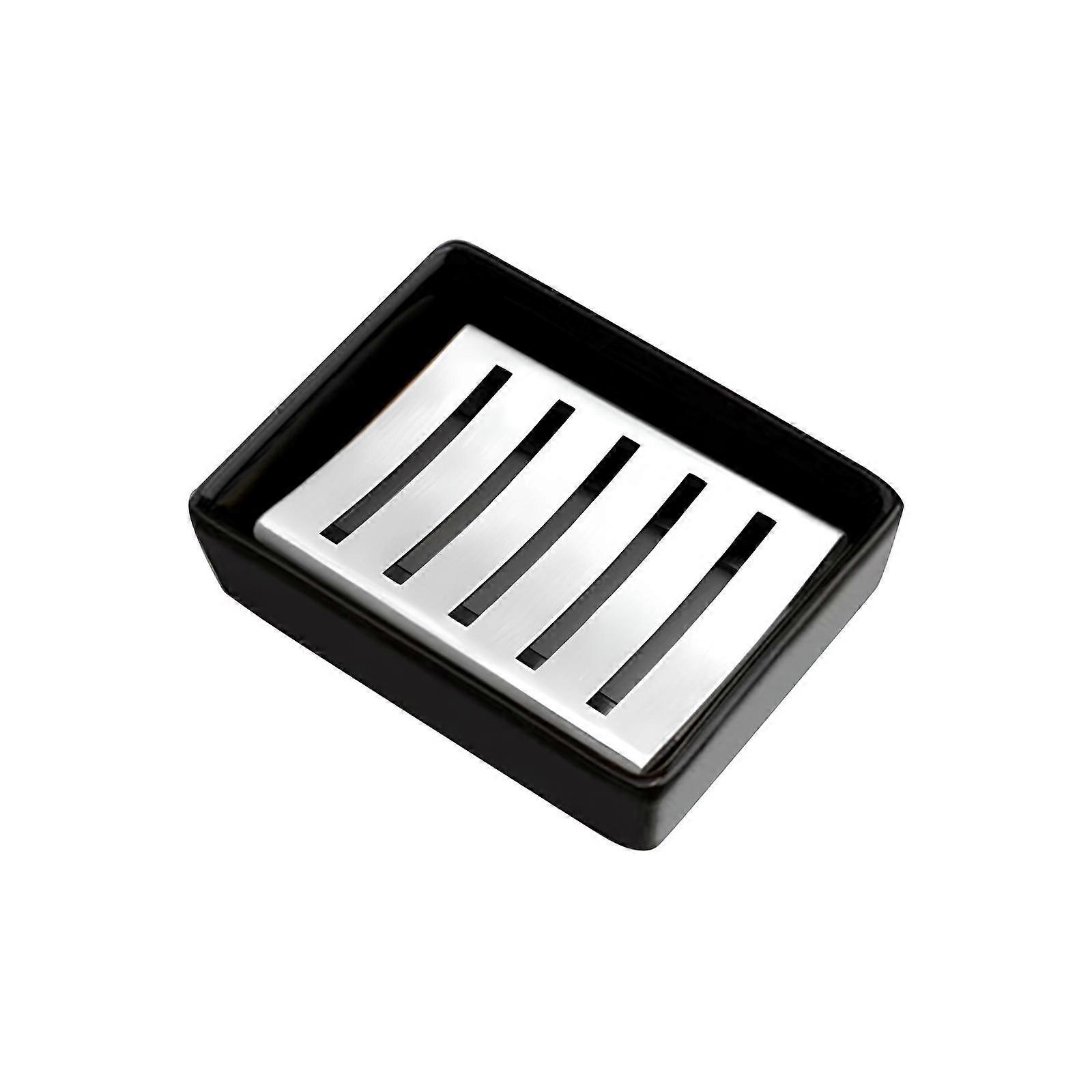 1pcs drain soap box--stainless steel + white ceramic
