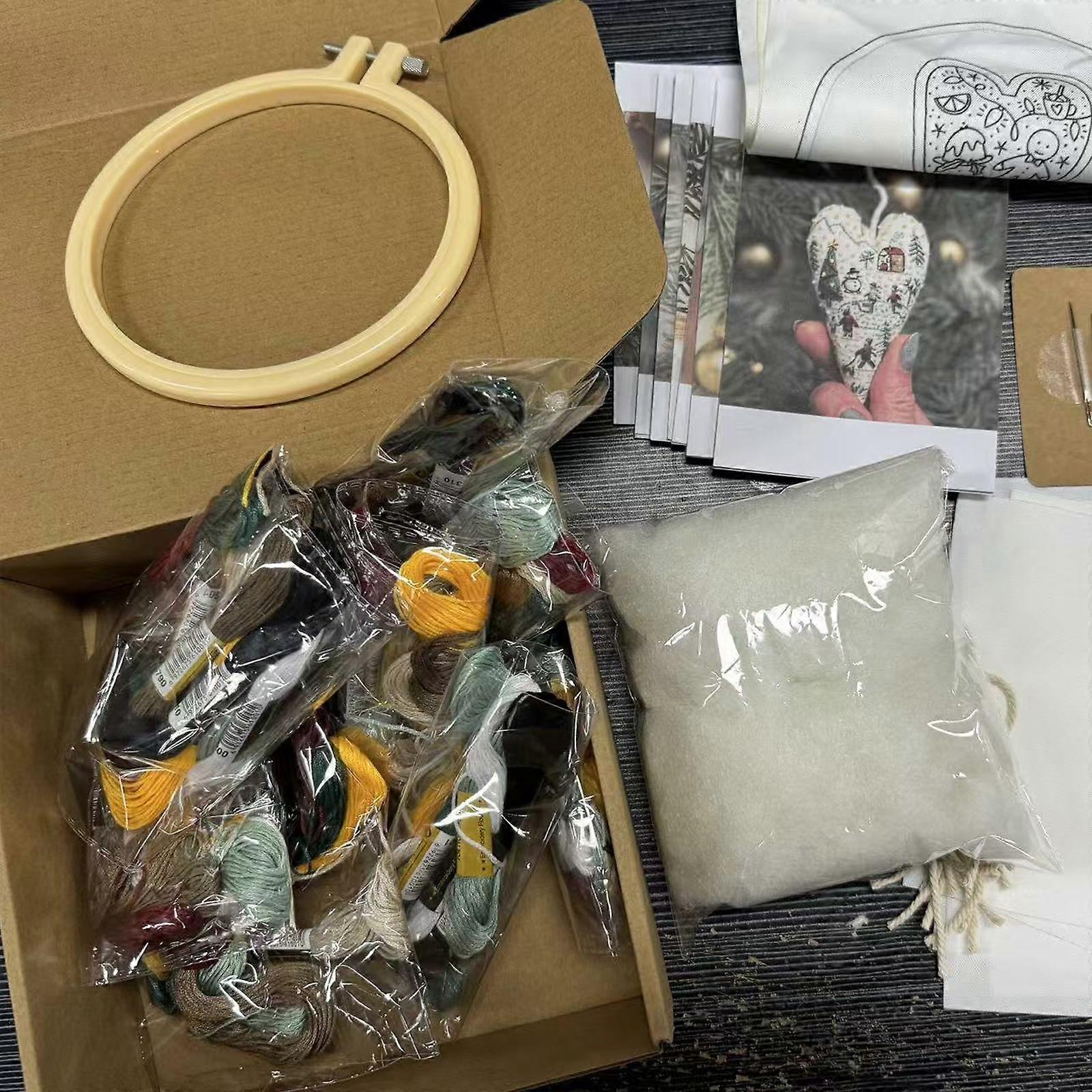 DIYハート型の手刺繍キリスト