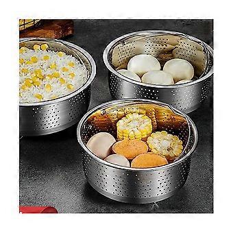 Edelstahl-Dampfkorb 20 Cm – Für Reisknödel, Gemüse, Meeresfrüchte, Mit Griff, Einfach Zu Reinigen
