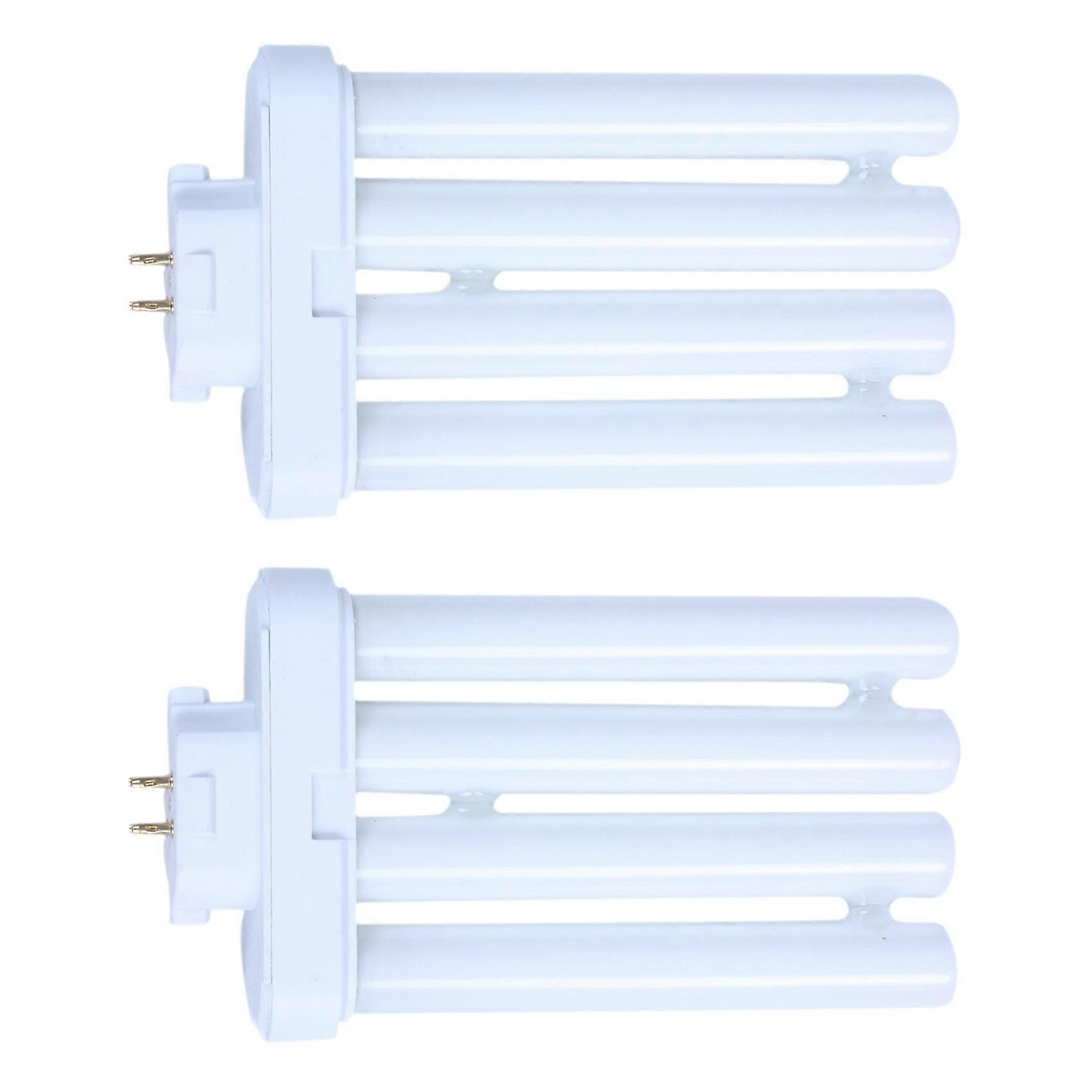 2X 220V 27W 4 Pin Rows 6500K Double-H Quad Tube Compact Fluorescent Lamp Light Bulb