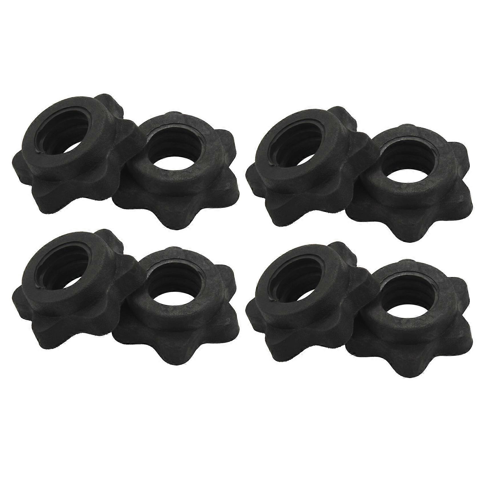 4 Pairs Dumbbell Hex Nut,Dumbbell Rod Nut,Spinlock Collars for Barbells Bars Training Sports