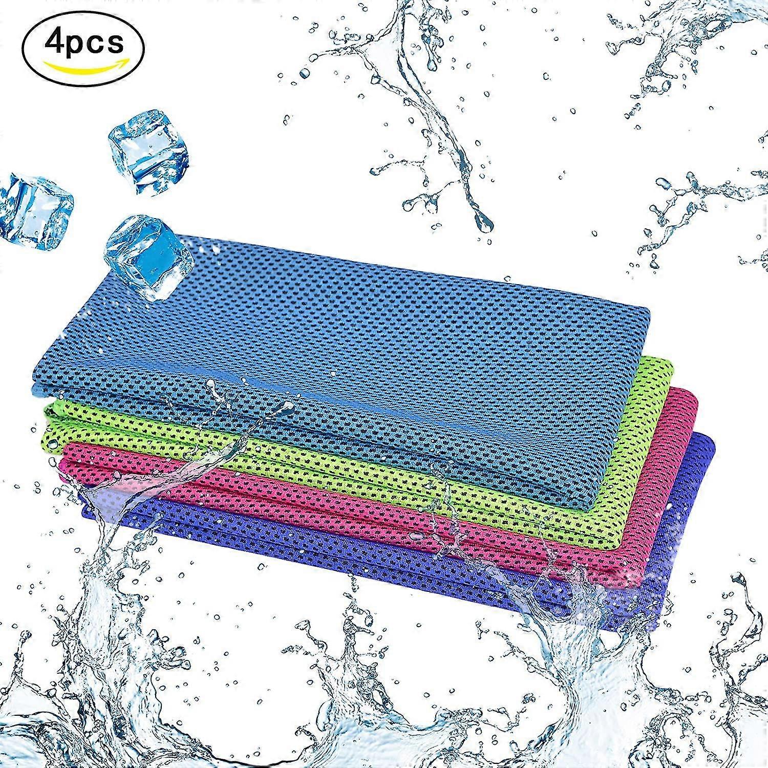 4 Pieces Fitness Towel Instant Cold Cooling Towels Ice Cold For Sports