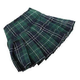 6x Classic Pleated Skirt Dress for 12inch  Doll Party Casual Outfit Green