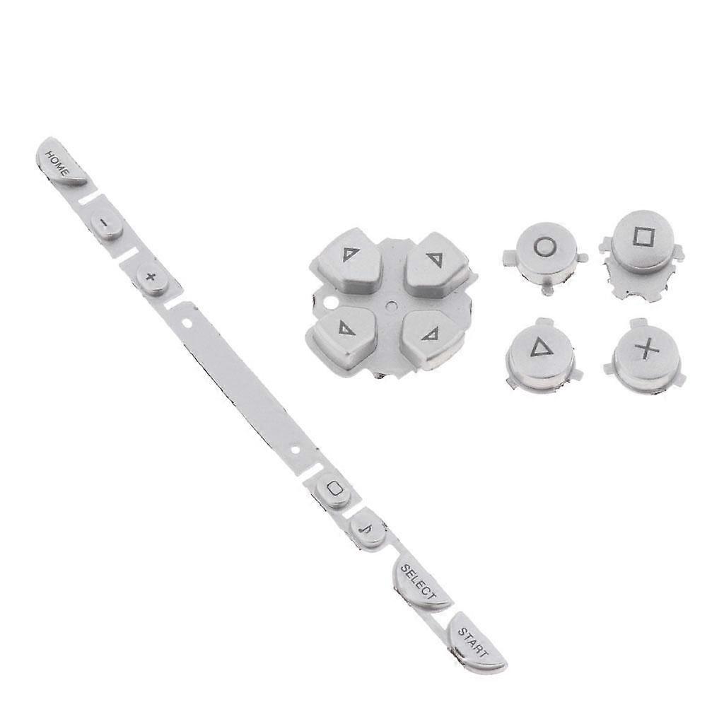 Left Right Button Key Pad Set Kit For  PSP 1000 Controller Silver