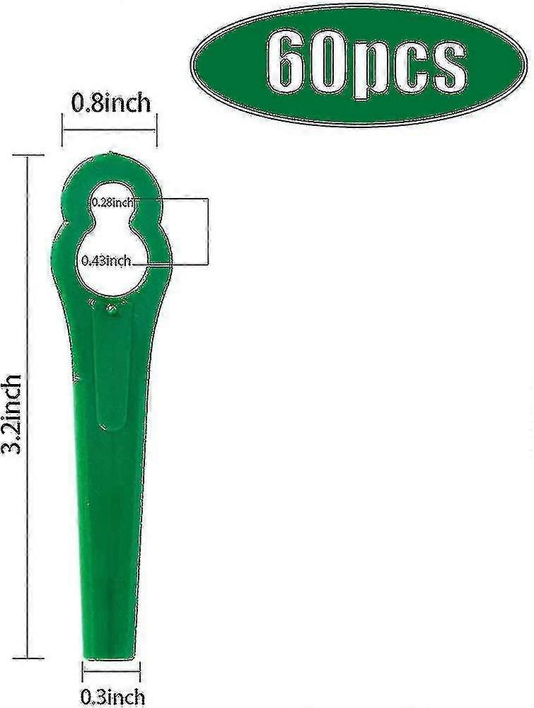 60-pakning erstatning plast edger kniver (rød)